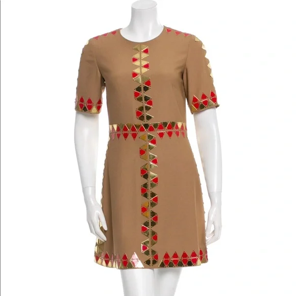 slim fit dress slacks Corin Dress Gold | Beach dresses Collection 2023 main image 1